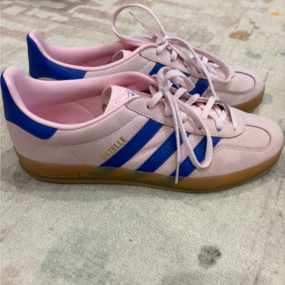 adidas Gazelle Pink and Blue Sneakers Size 9